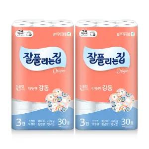 미래생활  따뜻한 감동 25m 30롤 x 2팩