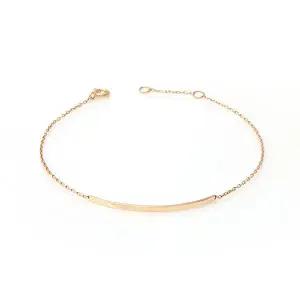 14K GOLD 심플 라운드 스틱 금 팔찌