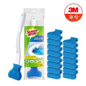 [3M]크린스틱 변기청소 핸들+리필 16입