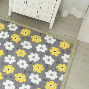 [균일가] 몽쉐어 먼지없는 도톰 카페트겸침대패드 플라워2종 SS