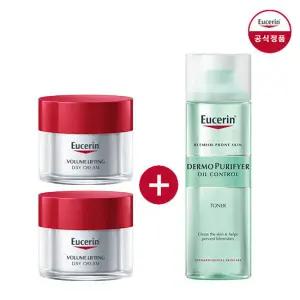 유세린 볼륨리프팅 데이 크림(리치) 2개 (증)더모퓨리파이어 오일컨트롤 토너 200ml