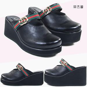 [뮤즈몰] 갈라G / 7cm,10cm 가벼운통굽 여성슬리퍼/웨지힐/키높이/사무실/실내/높은굽/웨딩/겨울/신발