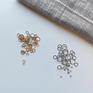 [3g]랜덤 사이즈 오링 실버 골드 2종/ 비즈반지 귀걸이 목걸이 만들기 악세사리부자재