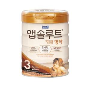 [매일유업] 리뉴얼 앱솔루트 명작 2FL 분유 3단계, 800g 1개, 12~24개월