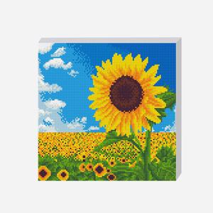 DIY 보석십자수 세트 해바라기 친구 30x30cm 캔버스형 비즈