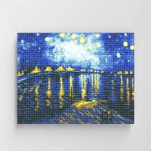 /아이러브페인팅 DIY캔버스형 보석십자수40x50cm 아를-별이빛나는밤에