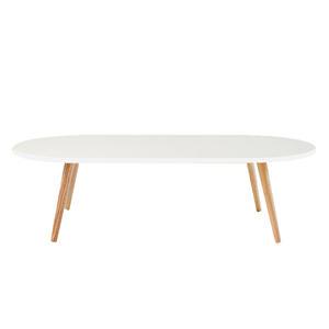 우드레이 핀우드 원목 거실테이블, L, 화이트엣지, 1개