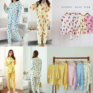 유아 아동 주니어 초등학생 중학생 짱구도형 여성 잠옷 긴팔 상하세트