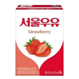 서울우유 멸균 딸기우유 200ml 48팩