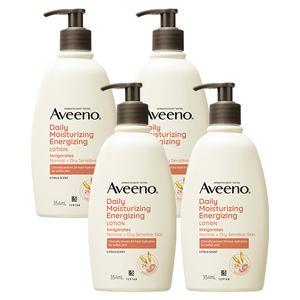 아비노 데일리모이스쳐라이징 에너자이징 바디로션, 354ml, 4개