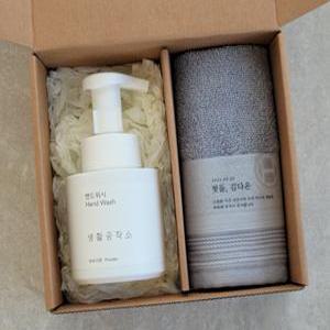 핸드워시 + 송월 클래식 핸드타올 세트 답례품(돌답례품 결혼 칠순 조문 개업 퇴사 유치원 교회 생일 어린이집)