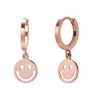 14K 귀걸이 원터치 드롭 금귀걸이 스마일