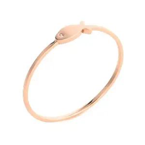 [비앤비골드] 14K/18K 큐빅 아이 물고기 반지  RSS36388