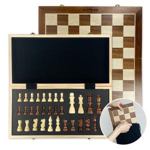 고급 원목 체스판(대형) 자석형 캠핑 휴대용 선물 보드게임