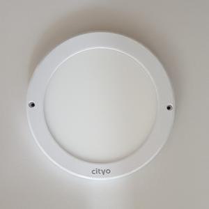 씨티전기 cityo LED 바로 원형 직부등 8인치 21W 주광색(하얀빛) 6500K 화장실 욕실 배란다등