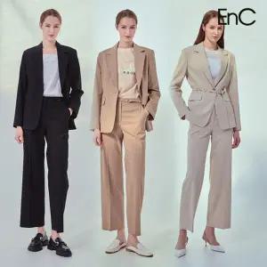[런칭가 189000원] EnC 이앤씨 린넨 블랜딩 수트 셋업 (자켓+팬츠)