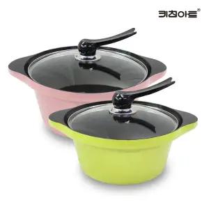 [키친아트] Y시리즈 세라믹코팅 주물 냄비세트 2종D(양수24+곰솥28)