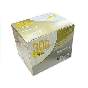 성심 일회용 멸균주사침 30g 1인치(25mm)100개입 일회용 주사바늘 니들