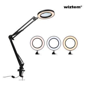 대형 USB LED돋보기 접이식 확대경 조명 스탠드 루페