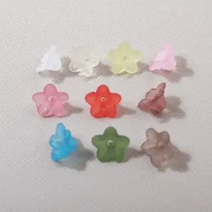 비즈아이 [6551-09]아크릴통과형 작은나팔꽃 9mm 무광 ,1개