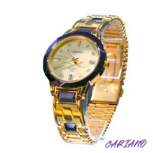국내생산 카리아노 야광 시계 세라믹 베젤 18K 골드도금  SEIKO 무브먼트 생활방수