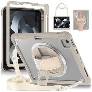 아이패드 에어7 6 5 4세대 10.9 11 회전 핸드 스트랩 펜홀더 거치대 투명 하드 태블릿 케이스