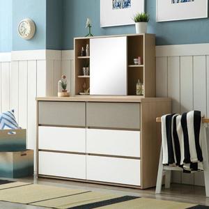 [NS홈쇼핑]아르메 그레이 1200 빅와이드 3단 서랍장+수납 거울[33660889]