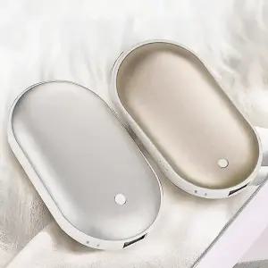 휴대용 미니충전식 손난로 보조배터리 USB 전기 전자 핫팩 5200mAh 양면발열 등산 캠핑 겨울 방한 OHW-X2