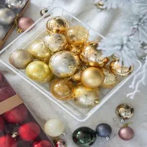 크리스마스 트리 색상 장식공 세트(12개입) 장식볼 방울 꾸미기 데코 골드 실버 레드