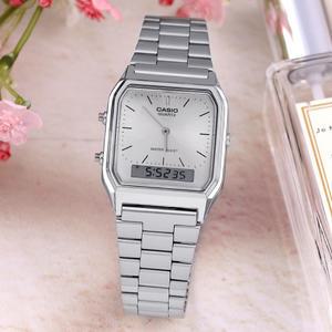 정품 스타샵 AQ-230A-7A 카시오 공용 실버 아나디지 빈티지 메탈 손목시계 c135