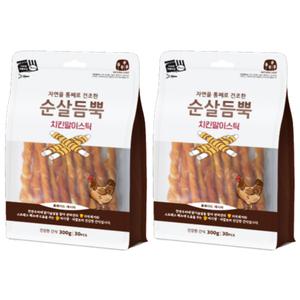 건강한 간식 순살듬뿍 치킨말이스틱 300g 2개