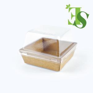 DRP 28호 샌드위치 케이스 정사각 크라 종이도시락 디저트 포장 용기 세트 1000개