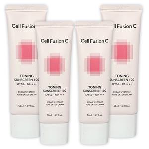 셀퓨전씨 토닝 썬스크린 100 톤업 썬크림 SPF50+ PA++++ 50ml 4개