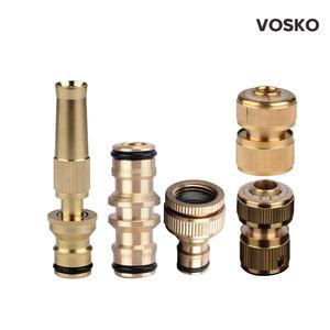 보스코 황동 신주 스프레이건 호스연결구 원터치 고압분사기 커넥터 어댑터