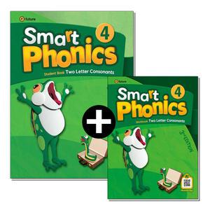 [무.배] 스마트 파닉스 Smart Phonics 4 교재 워크북 세트 (전2권) (3rd) (AI Phonics App)