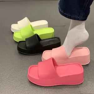 EVA 통굽슬리퍼 쿠션 키높이 6cm 여름 사무실 거실화 여성 실내화 슬리퍼 OFDJ-SLP28