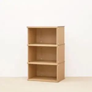 페이퍼팝 낮은 종이 책장 ㅁㅁㅂㅂ 3단(가로44)