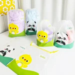 짹짹 판다 조리개 파우치 방수 복주머니 비닐 수건 포장 구디백 생일 답례품 선물