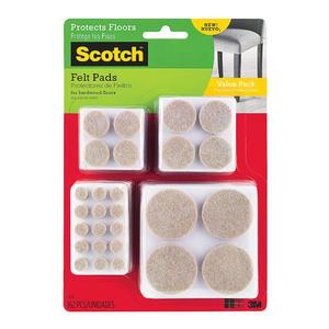 3M 스카치 마루보호패드 밸류팩 원형 소음/긁힘방지 펠트 의자다리 스티커
