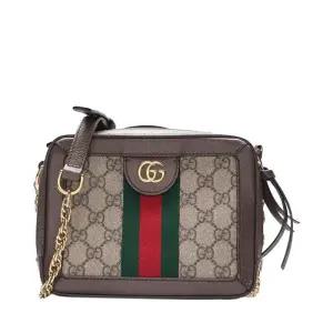 [중고명품] 브라운 GG 수프림 오피디아 카메라 미니 크로스백