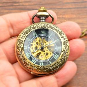 남녀공용 기계식 자동 건전지 태엽 없는 시계 야광 오토매틱 회중 남여공용