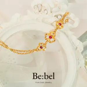 순금팔찌 7.5g 24k 세잎 루비 비벨 두돈 2돈