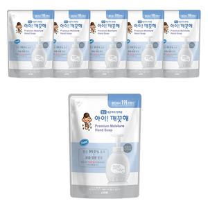 아이깨끗해 프리미엄 모이스처 힐링 코튼향 400ml, 6개