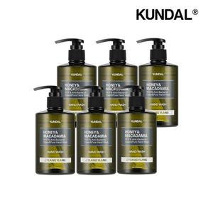 [쿤달] 허니 앤 마카다미아 클린 앤 퓨어 핸드워시 일랑일랑 258ml x6개