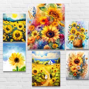 엘티에프티 해바라기 그림액자 캔버스 돈들어오는 그림 금전운 재물운 풍수액자 개업식 이사 선물