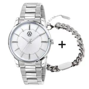 [하프클럽/폭스바겐]폭스바겐 손목시계 티타늄팔찌  남성용 실버