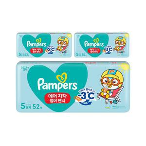 팸퍼스 에어차차 아기기저귀 썸머팬티 5단계 156매입