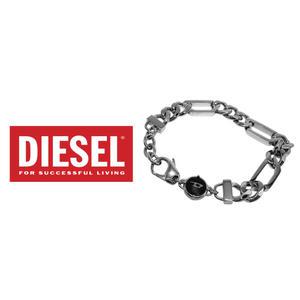 디젤 Dx1351 스테인리스 스틸 체인 브레이슬릿 실버 DX1351040