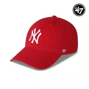47브랜드 뉴욕 양키스 NY 빅로고 MLB 엠엘비 볼캡 야구 모자 레드 B-RGW17GWS-RD