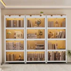 [청소앤] 360 이동식 쇼케이스 폴딩 수납장 양문형 리빙박스